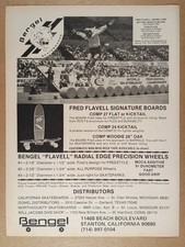 1978 Bengel Fred Flavell Signature Skateboads vintage print Ad