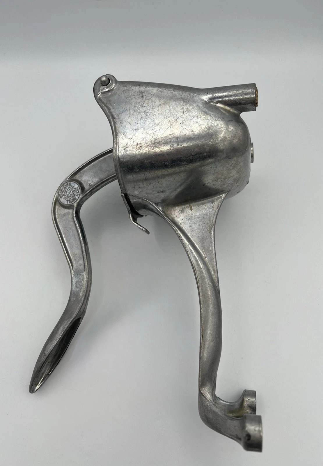 Vintage Aluminum Hand Citrus Juicer Squeezer w/ Strainer Insert