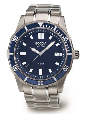 Boccia Titanium 3567-04 Herrenuhr 100m Saphirglas Taucherlünette