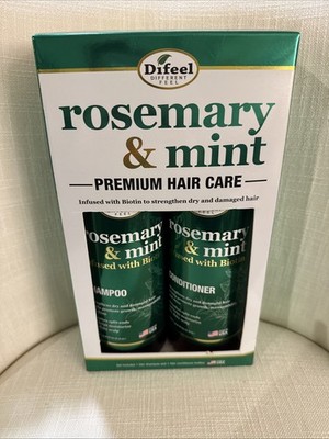 (2-Pk) Difeel ~BIOTIN Growth Strengthening ROSEMARY & MINT SHAMPOO + CONDITIONER