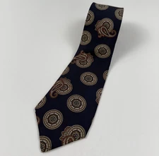 Daks London Men 100% Silk Paisley Traditional Neck Tie  Multicolor  NWOT