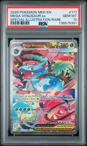 2025 POKEMON MEGA EVOLUTION SPECIAL ILLUSTRATION RARE MEGA VENUSAUR EX PSA 10