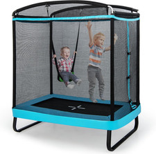 Tappeto Elastico per Bambini Da Esterno Ed Interno, Trampolino Rettangolare 190C