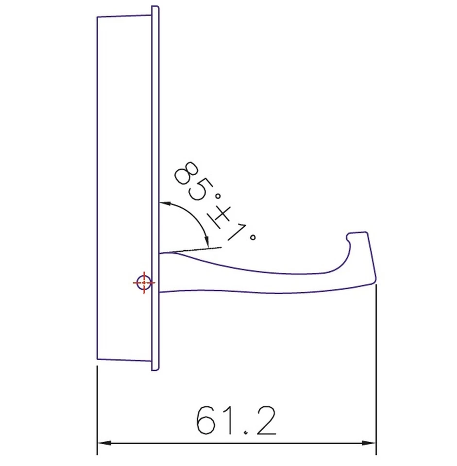 Pieghevole Gancio Ganci Appendiabiti Pieghevole Einbauhaken Cromo Lucido 528 - Immagine 4 di 4