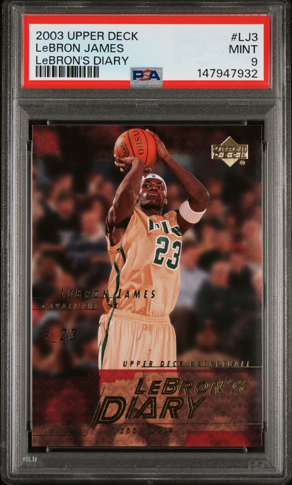 2003 UD LEBRON'S DIARY #LJ3 LEBRON JAMES PSA 9