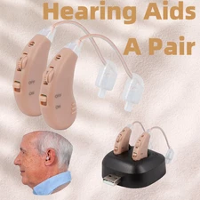 JINGHAO Rechargeable Hearing Aids BTE Ear Aids Adjustable volume Sound amplifier