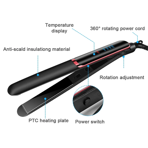 2-In-1 Professional Hair Straightener Adjustable Negative Ion Titanium Plate Hai - Picture 4 of 14