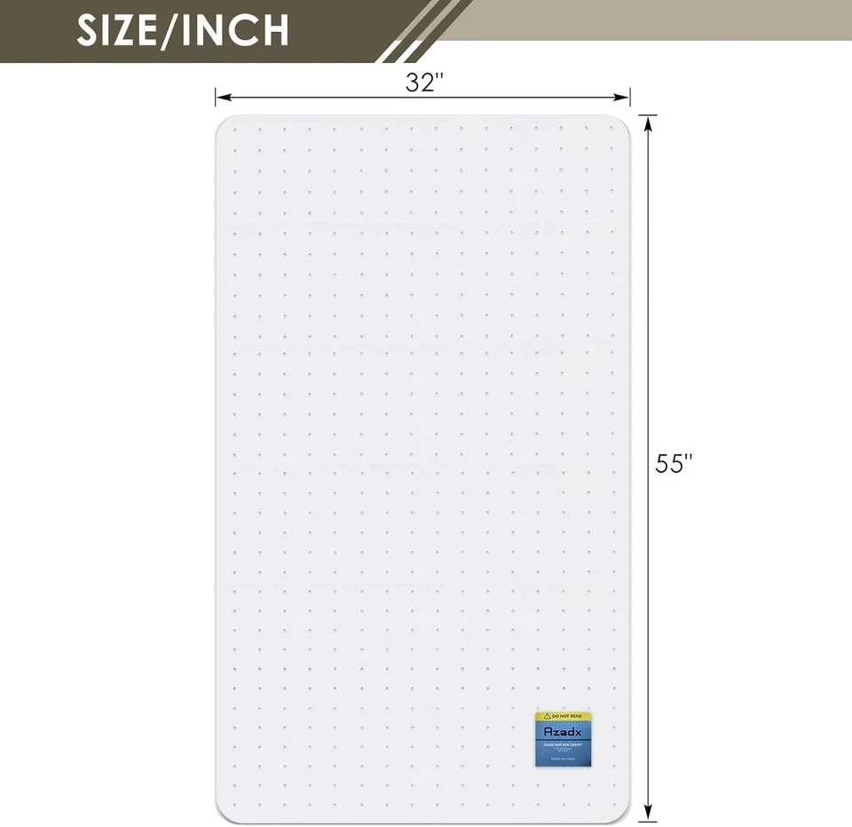 Heavy Duty Carpet Office Chair Mat 32x55" 2-Pack, 550lbs 🪑 - Image 2 of 4