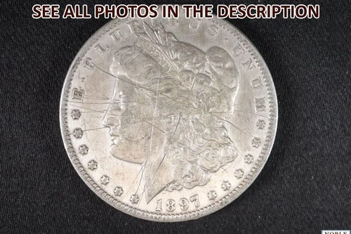 NobleSpirit (ST) 1897 O Morgan Silver Dollar Fine Scratched