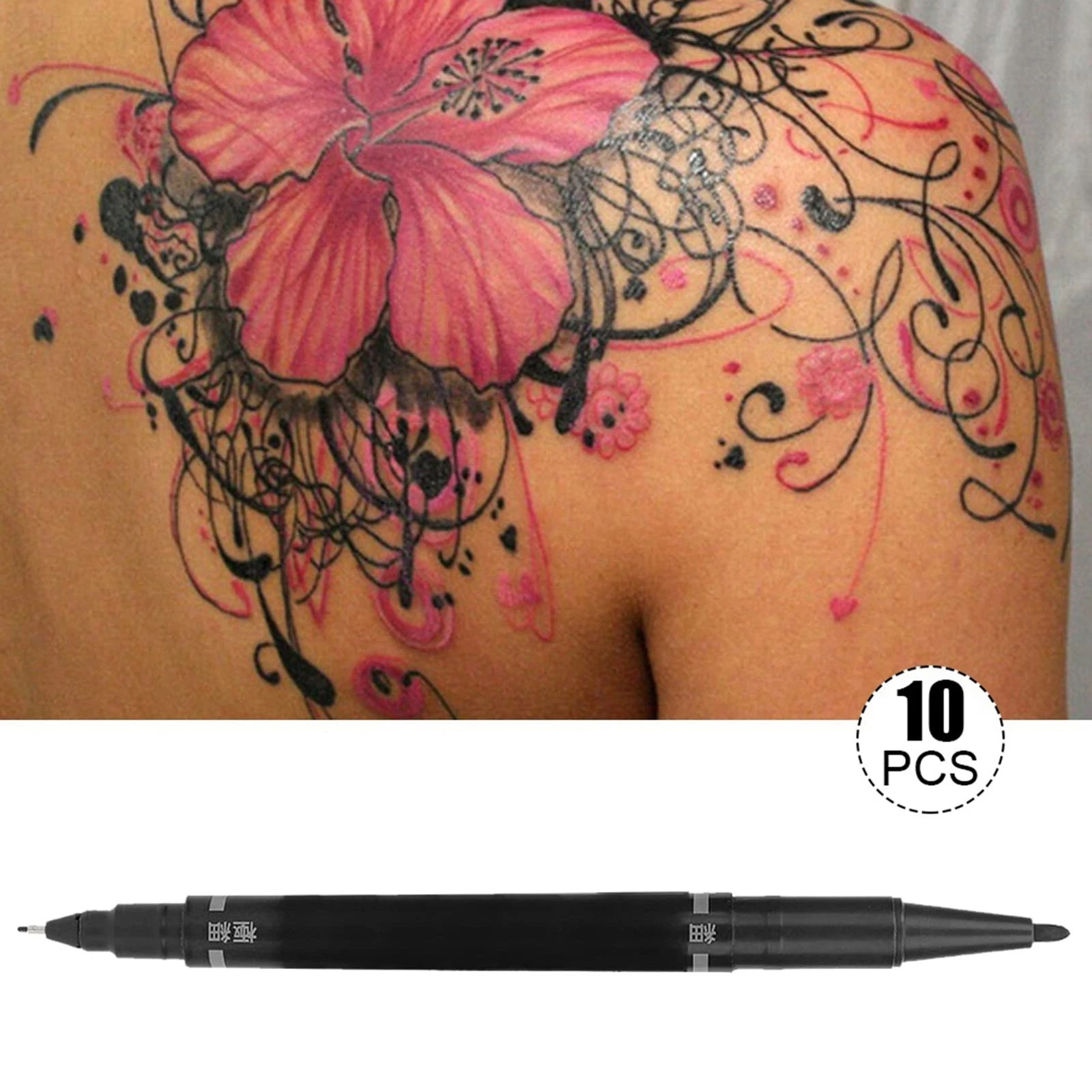 Tattoo Skin Marker Pen Double Tip Fine Regular Stencil Scribe Black - product detail image 3