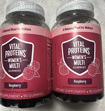 LOT OF 2 Vital Proteins Women's Multi Gummy 90CT EA Antioxid Exp 10/2027 A9