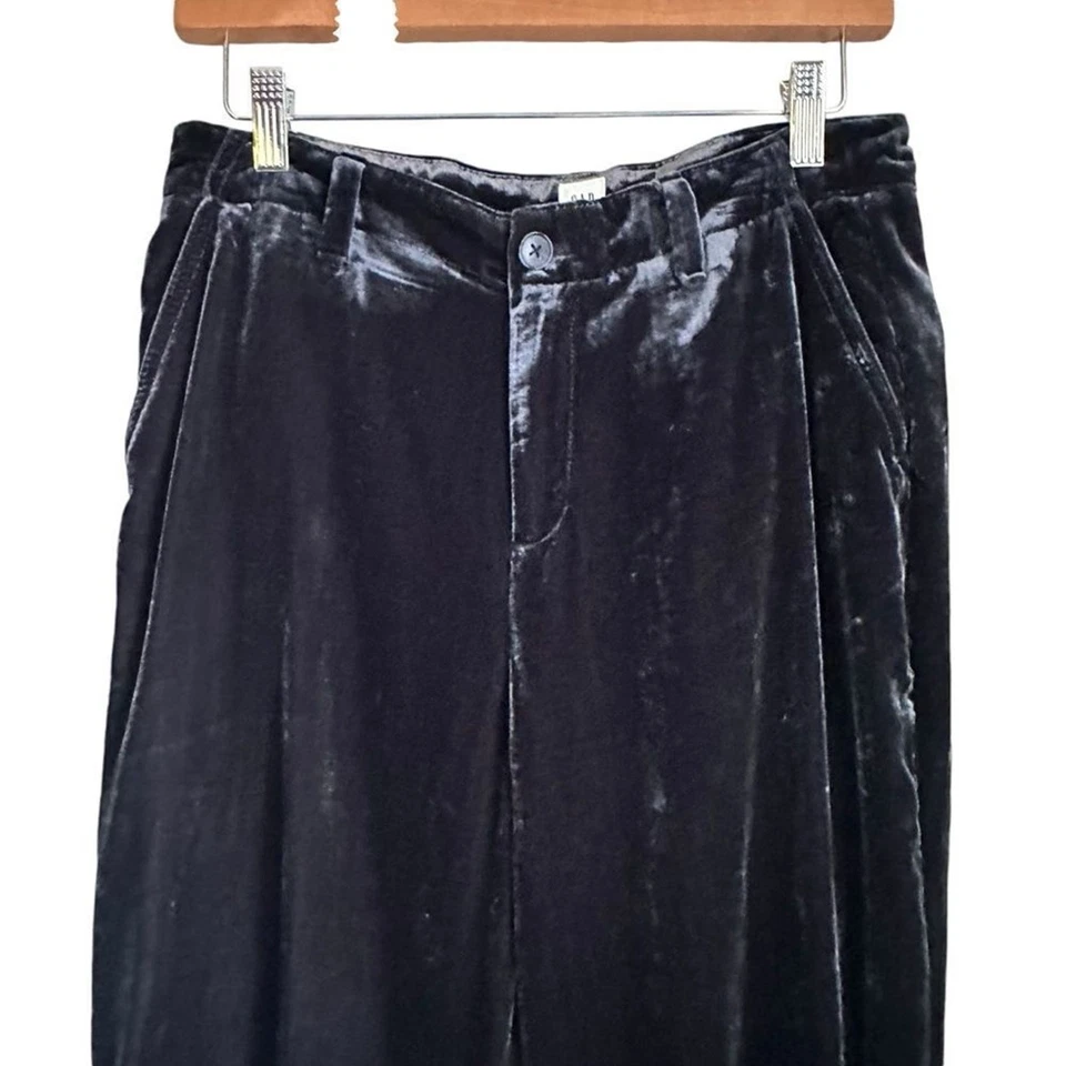 Gap женщин 4 подруги укороченный брюки черный бархат размер 4R безлунная ночь высоты - Изображение 2 из 4