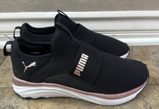 Puma Softride Sophia Slip On Training Girls Black Sneakers Athletic Shoes Sz 5C