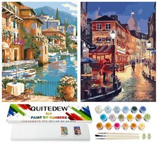 Paint by Numbers Kit for Adults 2-Pack Oil Painting for Home Decor and Gifts