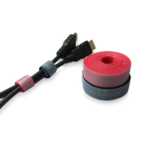 Cable Tidy Double Sided Strap On1shelf®, Cable Organizer Black or Red 15mm x1m - Picture 5 of 15