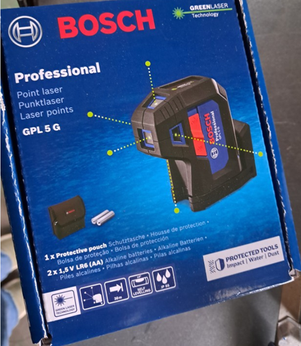 Bosch GPL 5G Professional Green Point Laser Compact 5-point Laser IP65 - EXPRESS - Picture 2 of 4