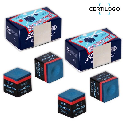 Longoni BLUE DIAMOND Billiard Chalk Brand New 4 pcs - AUTHORIZED DEALER