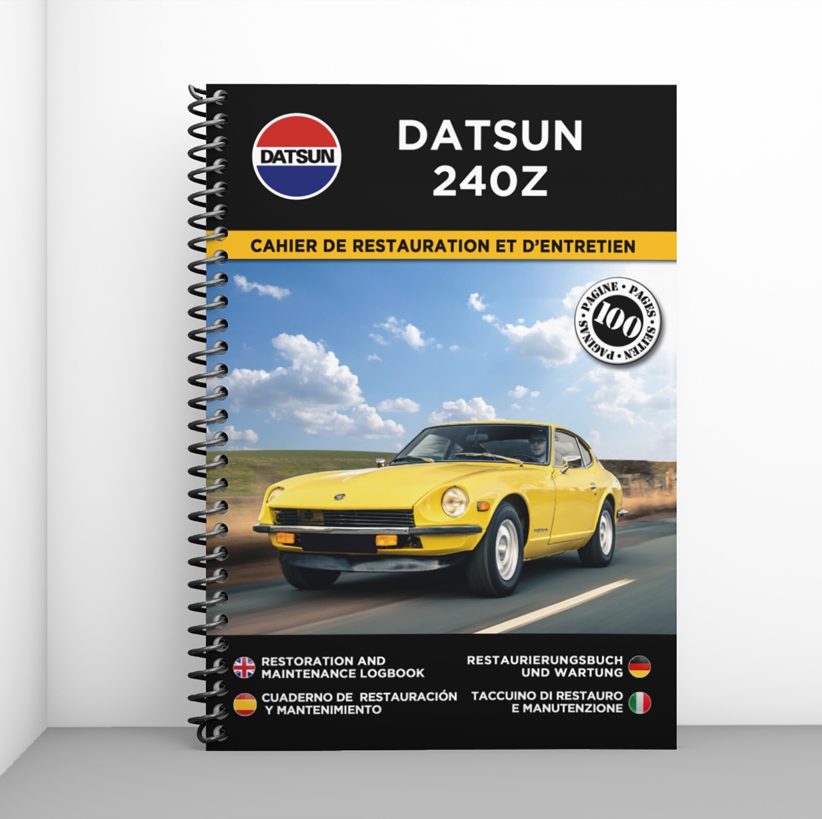 Datsun 240Z journal de bord garage pour passionné de mécanique automobile rétro