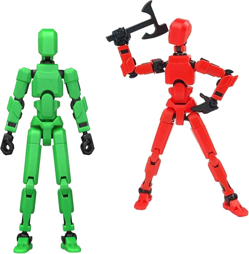 2 Stück T13 Action Figuren Set Strichmännchen Titan 13 Lucky Dummy 13 coole Actionfiguren - Bild 9 von 12