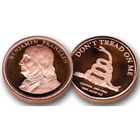1 AVDP oz Copper Benjamin Franklin Round Brillaint Uncirculated (BU)