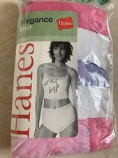 vintage hanes 5-pack cotton underwear briefs panties womens size 9 NOS 2005 NIP