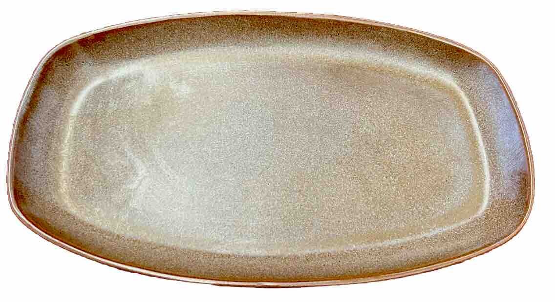 Vintage Frankoma GP Oval Serving Tray Prairie Brown 11 3/4” x
