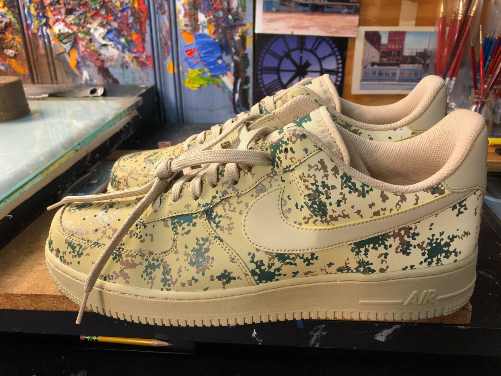 air force 1 gold reflective camo