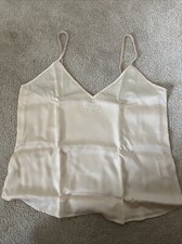 Ettitude Sateen Lounge Sleep Camisole V Neck Oat Size M