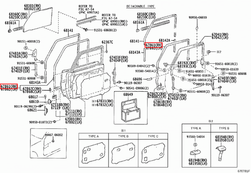 Genuine LandCruiser 75 79 Series HZJ FJ Ute Front Right RH Door Rubber Seal - Picture 6 of 7