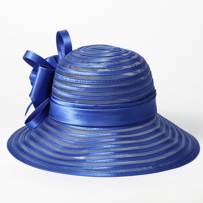 Blue Wide Brim Hat from Four Seasons Boutique Accessories | Blue Wide Brim Hat From Four Seasons Boutique  main image 3