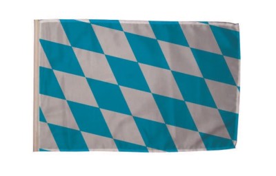 Bandiera Baviera 30x45 Cm · 100% Poliestere · Con Asta · Qualità Tedesca - 2