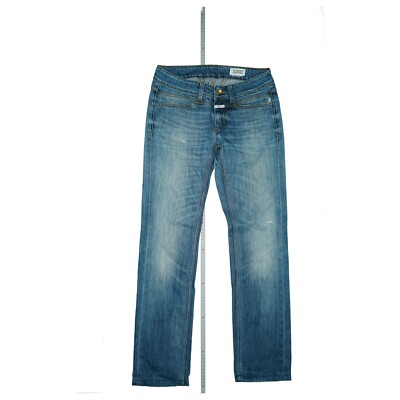 Closed Damen Jeans Hose used Look destroyed stretch Straight W27 L30 Blau TOP