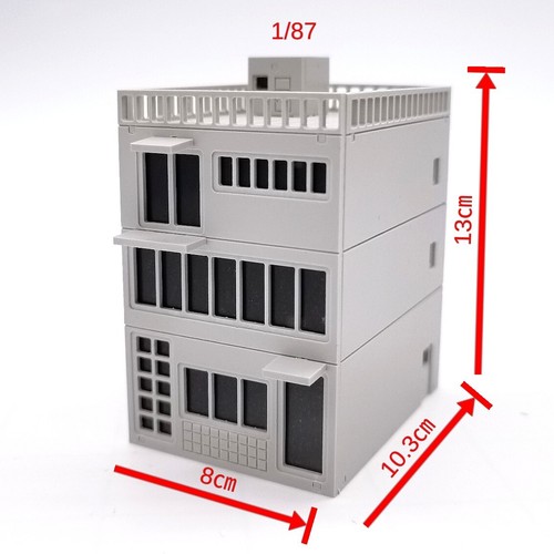 1:150/100/72/87/64/50 Scale Diorama Store Office Building Railroad Scenery Model - Picture 15 of 18
