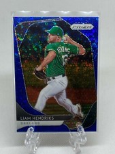 2020 Panini Prizm Baseball #65 Liam Hendriks Blue Donut Circles Parallel 017/199