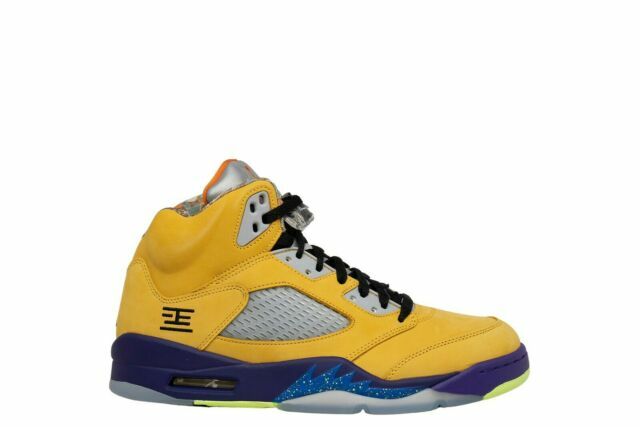 white and orange retro 5