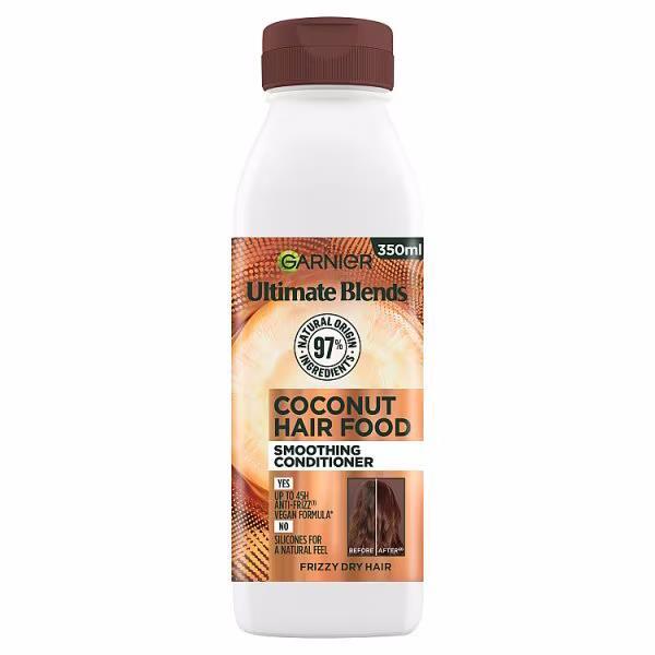 Garnier Ultimate Blends Smoothing Hair Food Coconut Natural Conditioner 350ml - Image 3