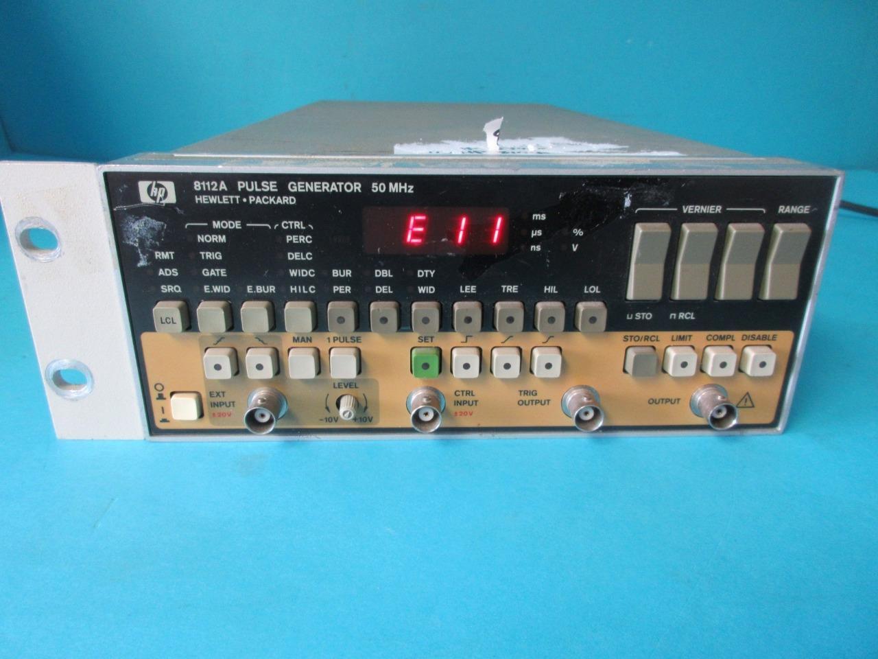 HP Hewlett Packard Agilent Pulse Generator 50MHz Model 8112A Tested Working