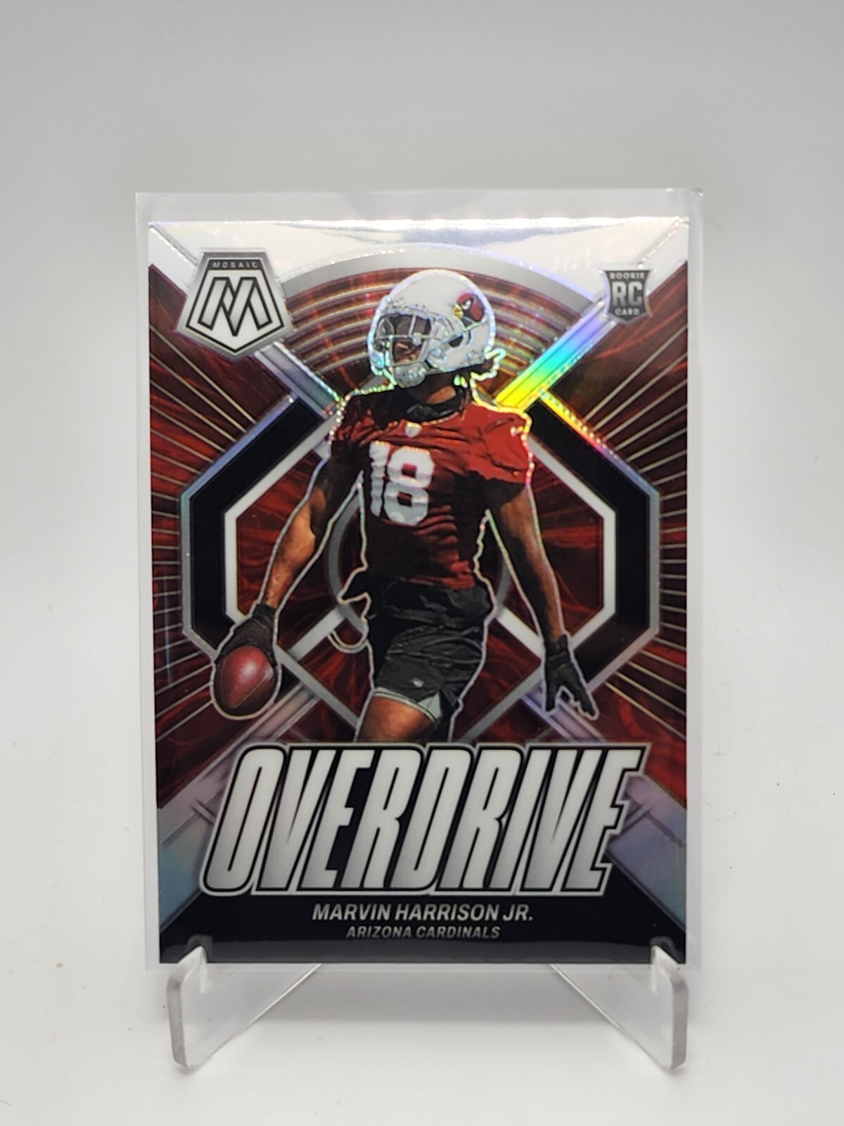 2024 Panini Mosaic Football #2 Marvin Harrison Jr (RC) Overdrive Silver Prizm