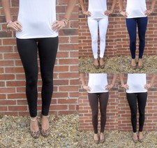 EXTRA LONG Tall Leggings HIGH WAIST Cotton UK  8 10 12 14 16 18 20 22 24 26 28 *