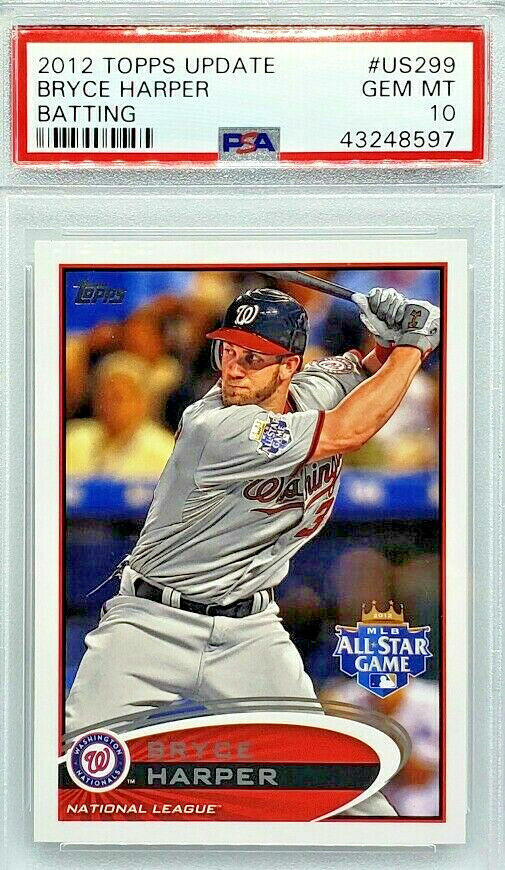 🔥 PSA 10! BRYCE HARPER ROOKIE "BATTING" 2012 TOPPS UPDATE US299 ASG