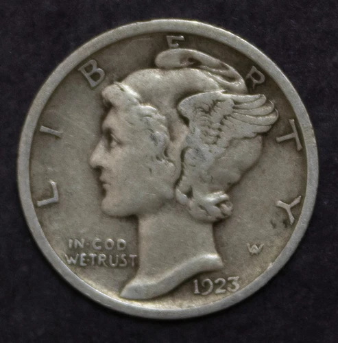 1923 Mercury Dime Nearly XF   Lot F 688