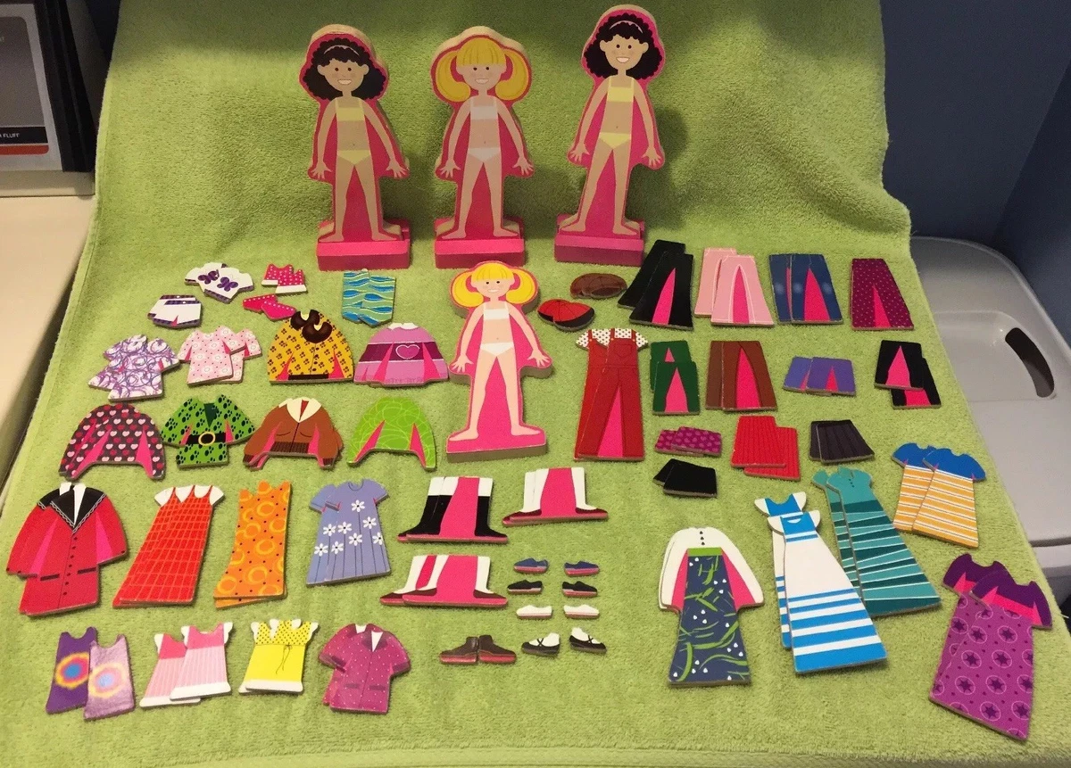 Melissa and doug cheap dress up dolls