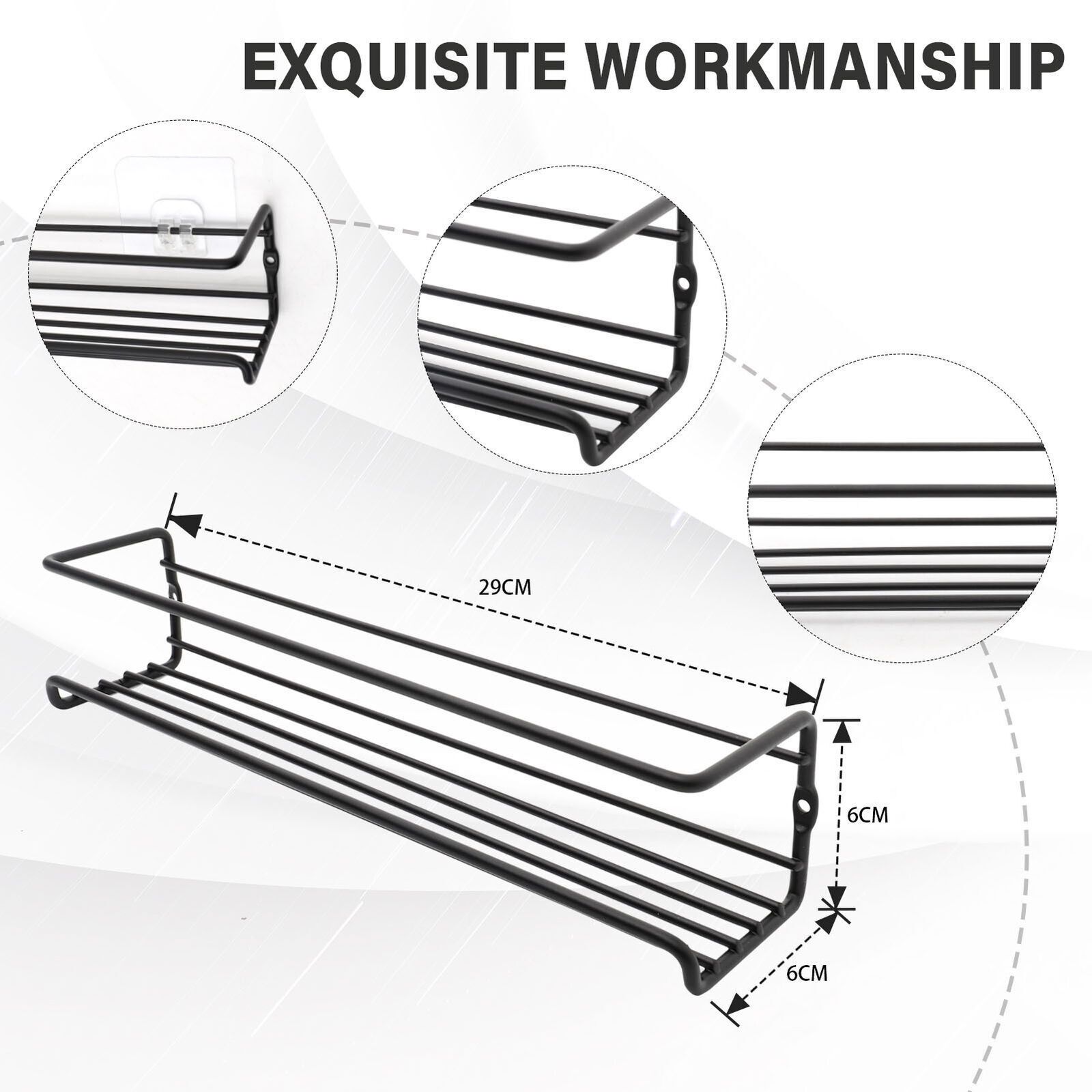 2/4 TIER SPICE HERB JAR RACK HOLDER KITCHEN DOOR CUPBOARD STORAGE WALL