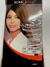 Bobbi Boss 100 Human Hair for Weaving Soft Silky Straight 12" Color: BUR