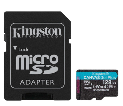 Kingston Canvas Go! Plus 128GB MicroSDXC Speicherkarte Memory Card U3, V30, A2