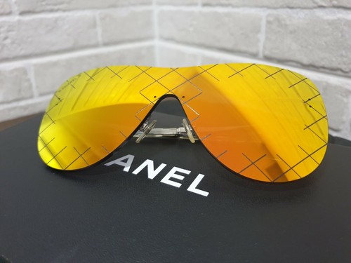 Authentische Chanel Sonnenbrille silberfarben Metallschild Runway 71158 - Bild 11 von 12