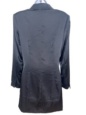 abercrombie satin blazer dress Abercrombie & Fitch Black Satin Blazer Mini Dress Women Size XS NEW