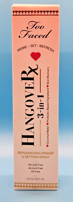 Too Faced HangoverRx 3-in-1 Replenishing Primer & Setting Spray 4.0 fl.oz. BNIB