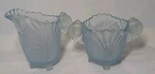 Cambridge Blue Creamer And Sugar Bowl Set