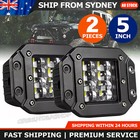 Pair 5" Flush Mount LED Work Lights Rear Bumper Reverse Driving Pods Kit Offroad